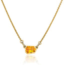 Special-Cut Citrine & Diamond Necklace
