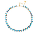 Aquamarine Hearts Necklace