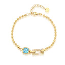 Paraiba In-Frame Bracelet with Pavé Diamonds