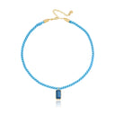 Cord Blue Necklace