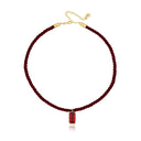 Cord Garnet Necklace