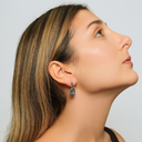Special-Cut Blue Topaz & Diamond Earrings