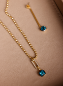 Paraiba In-Frame Necklace with Pavé Diamonds
