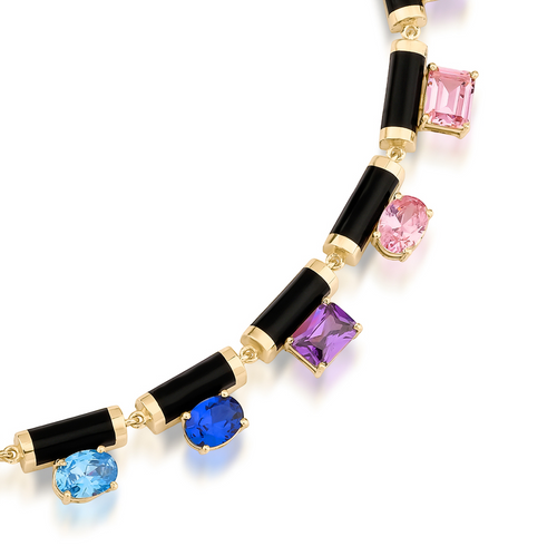 Chroma Réserve Necklace with Multicolor Gemstones