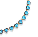 Aquamarine Hearts Necklace