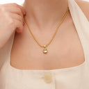 Green Amethyst In-Frame Necklace