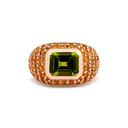 Peridot & Citrine Pavé Ring