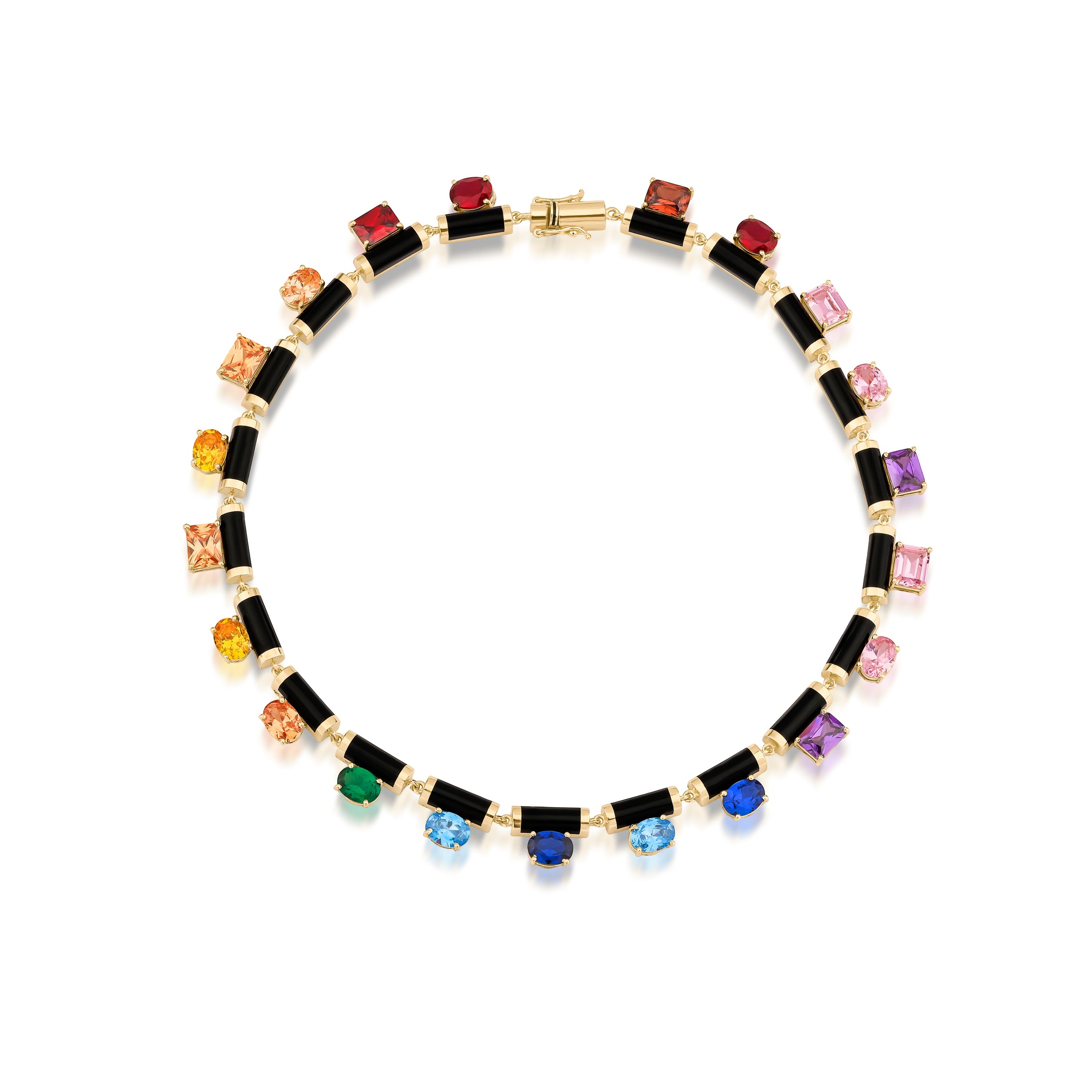 Chroma Réserve Necklace with Multicolor Gemstones
