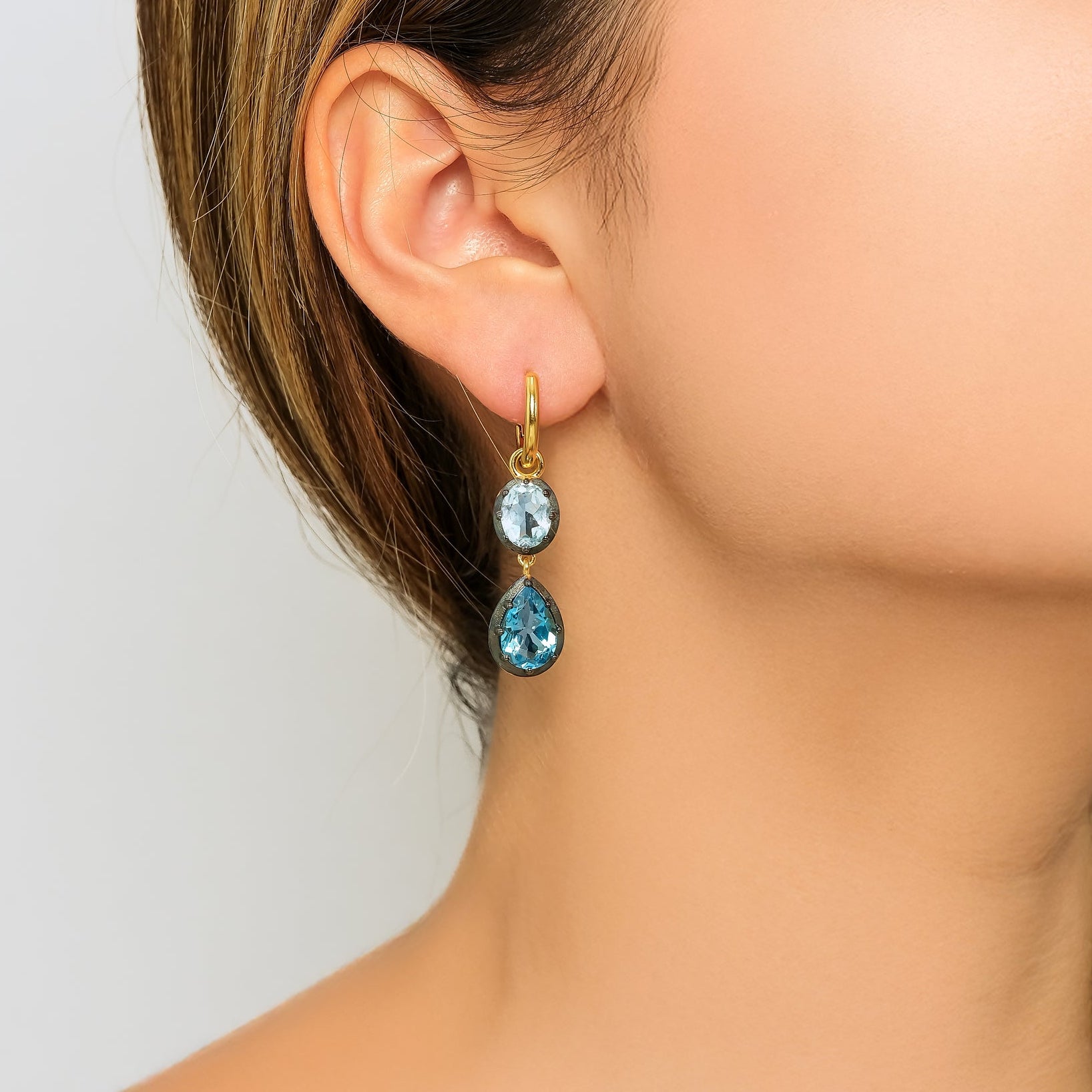 Swiss Topaz & Sky Topaz Earrings