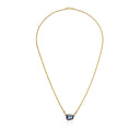 Special-Cut Blue Topaz & Diamond Necklace