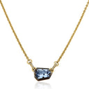 Special-Cut Blue Topaz & Diamond Necklace
