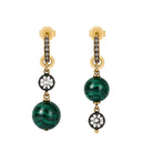 Malachite Asymmetric Earrings