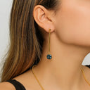 Paraiba & Citrine In Frame Earrings