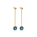 Paraiba & Citrine In Frame Earrings