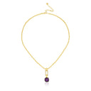 Amethyst In-Frame Necklace with Pavé Diamonds