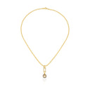Green Amethyst In-Frame Necklace with Pavé Diamonds