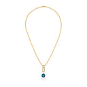 Paraiba In-Frame Necklace with Pavé Diamonds
