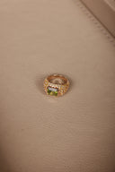Peridot & Citrine Pavé Ring