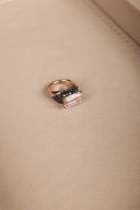 Morganite Ring with Black Spinel Pavé Setting