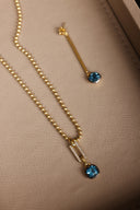 Paraiba & Citrine In Frame Earrings