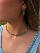 Blue Hearts Necklace