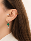 Malachite Asymmetric Earrings